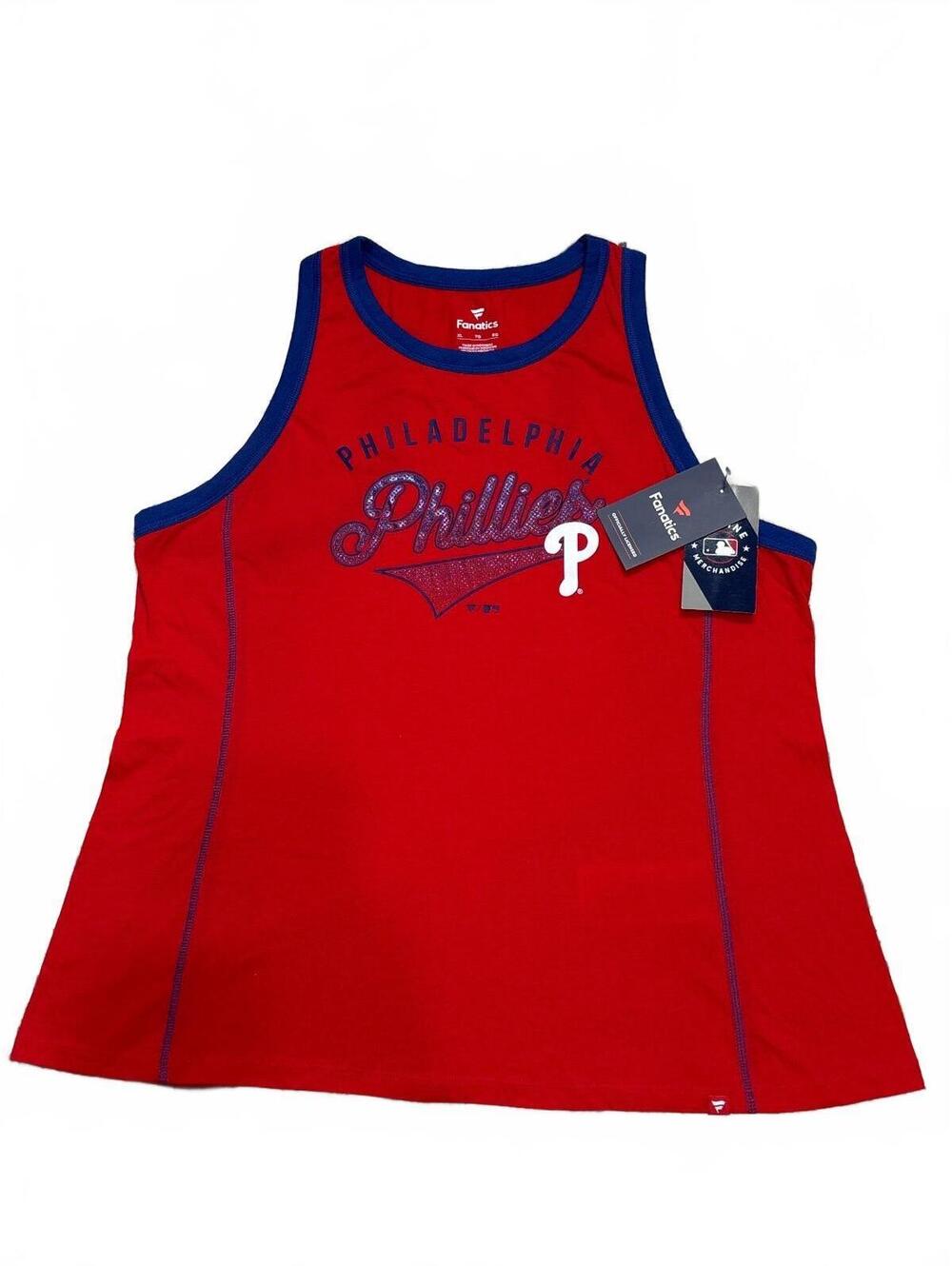 Fanatics Philadelphia Phillies Red and Blue Tank Top XL